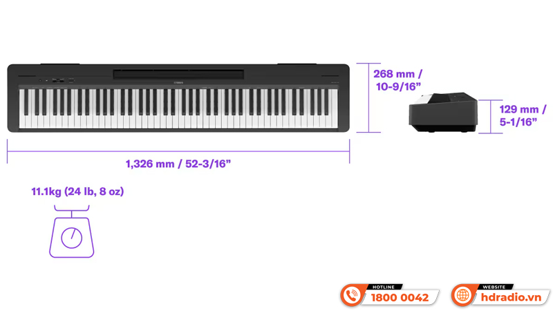 Đàn Piano Yamaha P-143BT