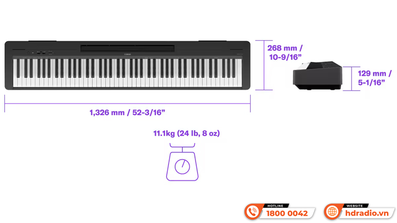 Đàn Piano Yamaha P-145BT