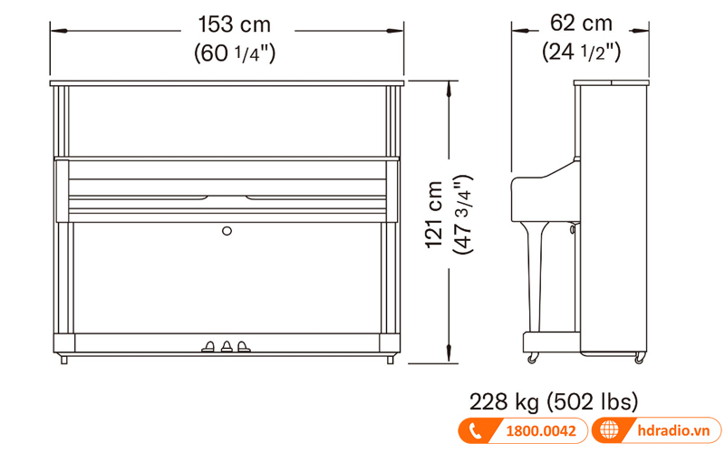 Đàn Piano Yamaha U1