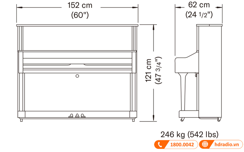 Đàn Piano Yamaha U1J