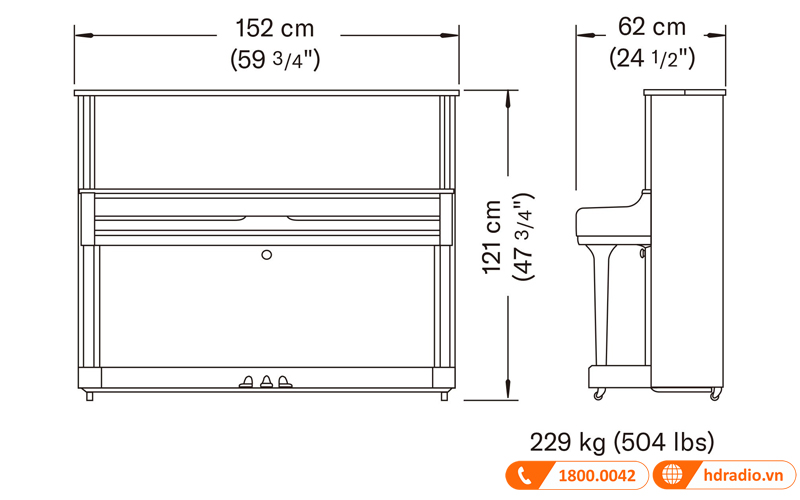 Đàn Piano Yamaha YUS1