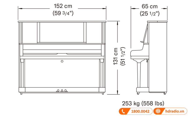 Đàn Piano Yamaha YUS5
