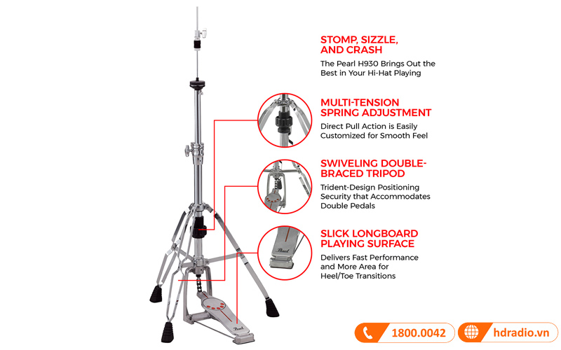 Chân Hi-hat Pearl H-930-9