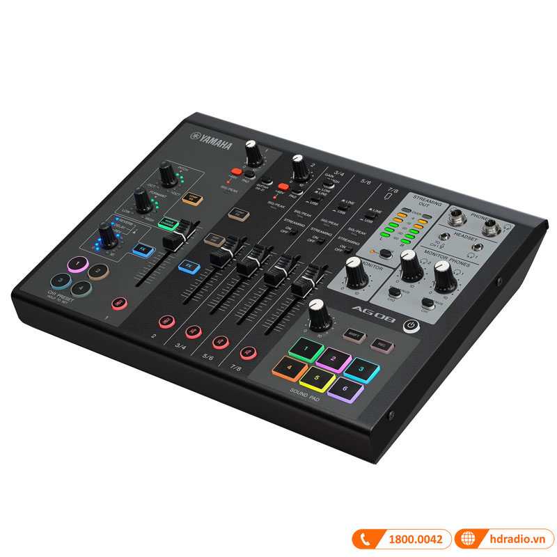 Bàn mixer Yamaha AG08, mixer thu âm, livestream-7