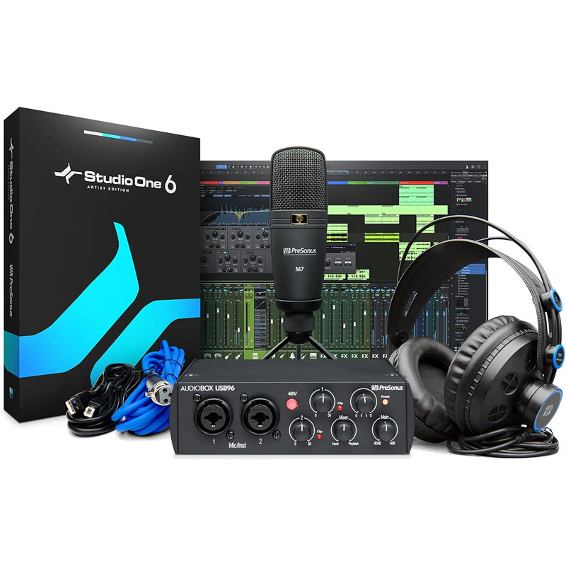 Bộ PreSonus AudioBox USB 96 Studio Ultimate Bundle 25th Anniversary Edition (PreSonus AudioBox USB 96 25th Anniversary Edition, M7, HD7, Studio One Artist, Magic Suite)