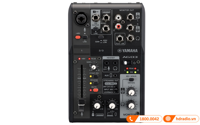 Bàn mixer Yamaha AG03MK2, 3 kênh, LOOPBACK-2