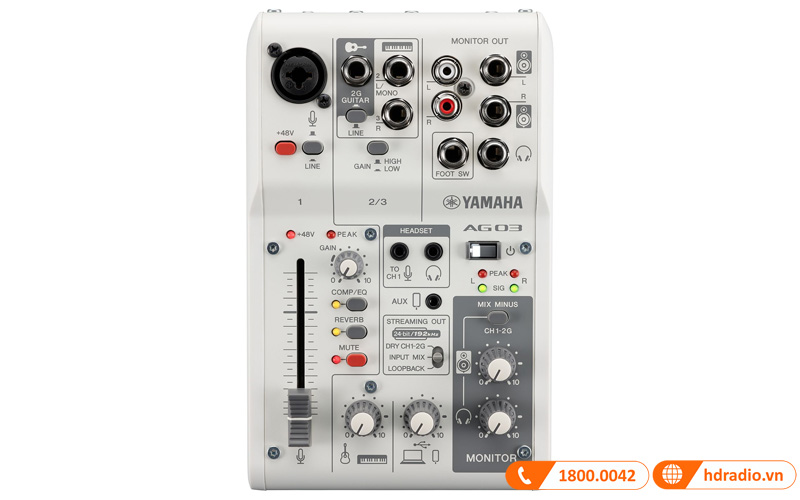 Bàn mixer Yamaha AG03MK2, 3 kênh, LOOPBACK-1