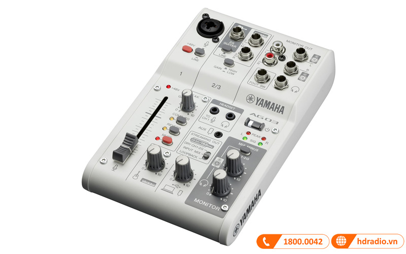 Bàn mixer Yamaha AG03MK2, 3 kênh, LOOPBACK-3
