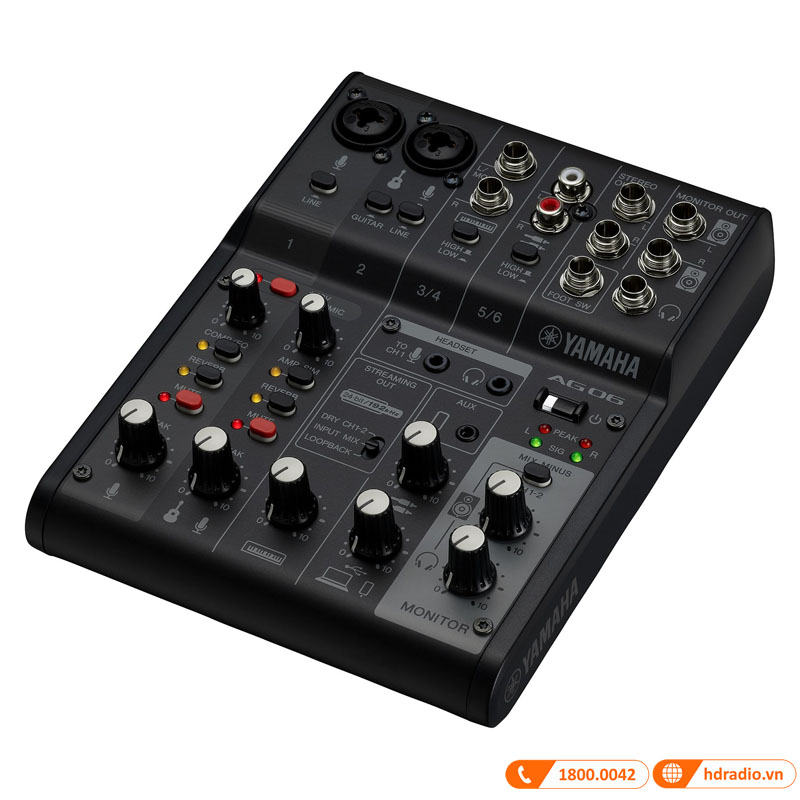 Bàn mixer Yamaha AG06MK2, mixer thu âm, livestream-4