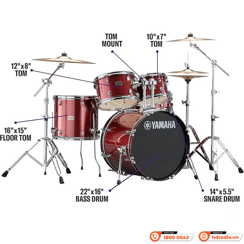 Bộ Trống Yamaha Rydeen RDP2F5
