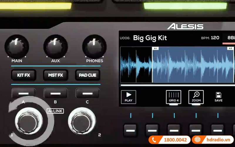 Trống Điện Tử Alesis Strike MultiPad-8