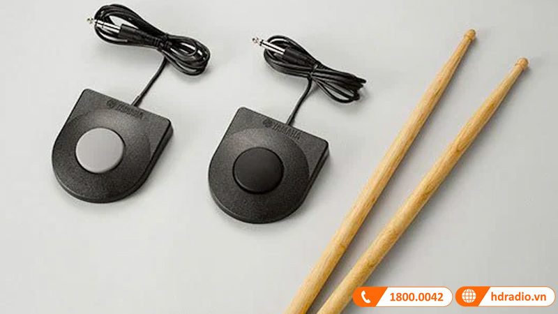 Trống Điện Tử Yamaha DD-75, 8 mặt trống, 570 âm sắc, 2 bàn đạp pedal, Reverb và Master EQ, AUX IN-2