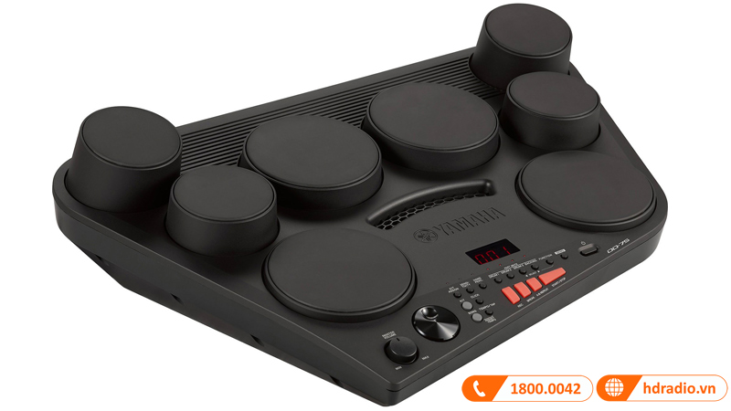 Trống Điện Tử Yamaha DD-75, 8 mặt trống, 570 âm sắc, 2 bàn đạp pedal, Reverb và Master EQ, AUX IN-12