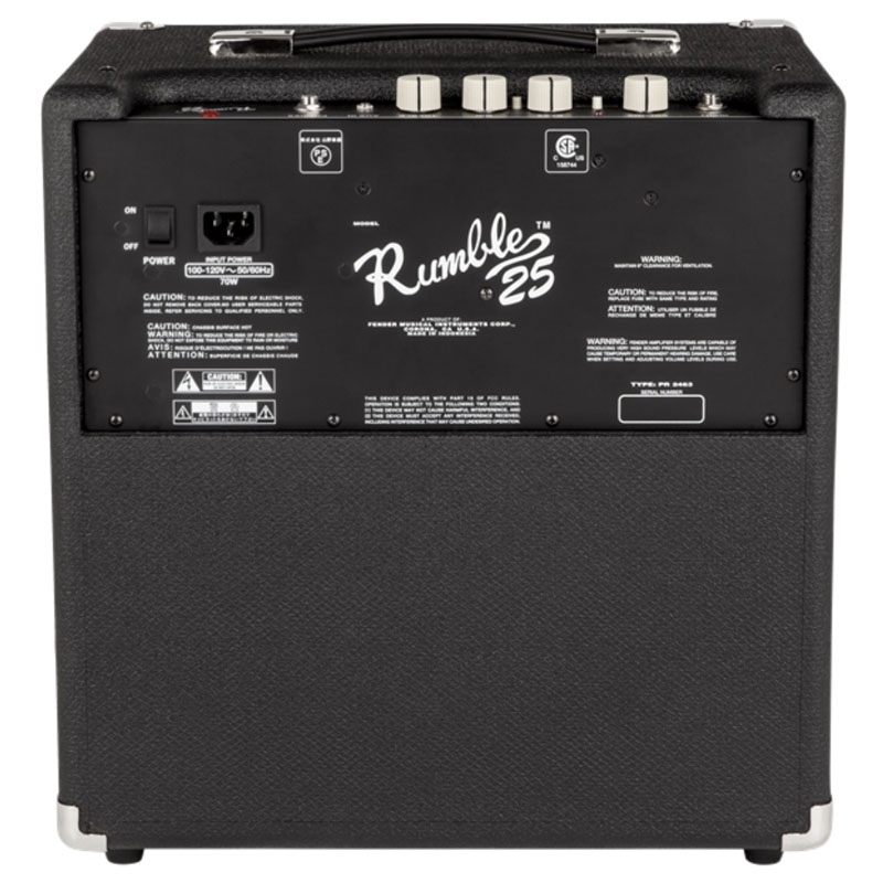 Amply Fender Rumble 25, 1 Kênh, Bass 20cm, 25W, AUX In, Phones Out-2