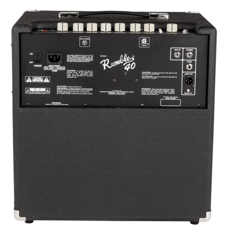 Amply Fender Rumble 40, 1 Kênh, Bass 25cm, 40W, AUX In, XLR, Phones Out-2