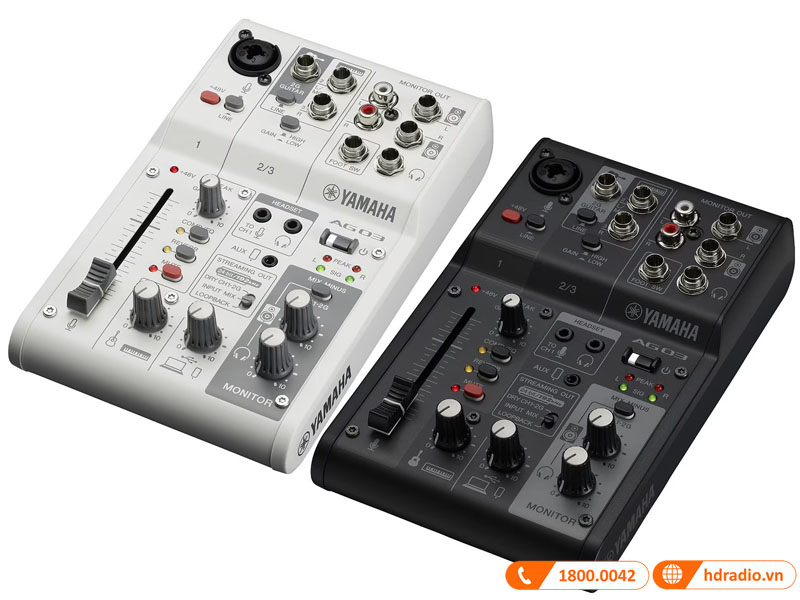 Combo âm thanh livestream Yamaha AG03MK2 LSPK, (Yamaha AG03MK2, Yamaha YCM01, YH-MT1, Cáp micro XLR)-3