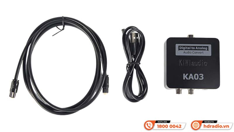 Bộ chuyển đổi âm thanh Digital sang Analog Kiwi KA03 Bộ chuyển đổi âm thanh Digital sang Analog Kiwi KA03