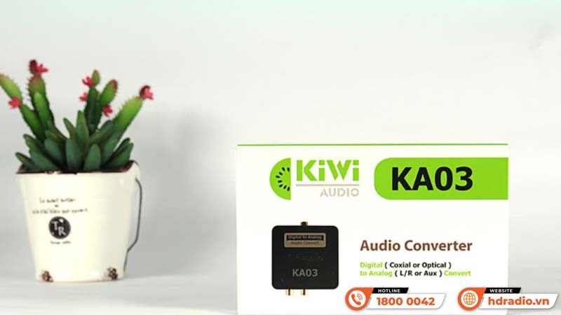 Bộ chuyển đổi âm thanh Digital sang Analog Kiwi KA03 Bộ chuyển đổi âm thanh Digital sang Analog Kiwi KA03
