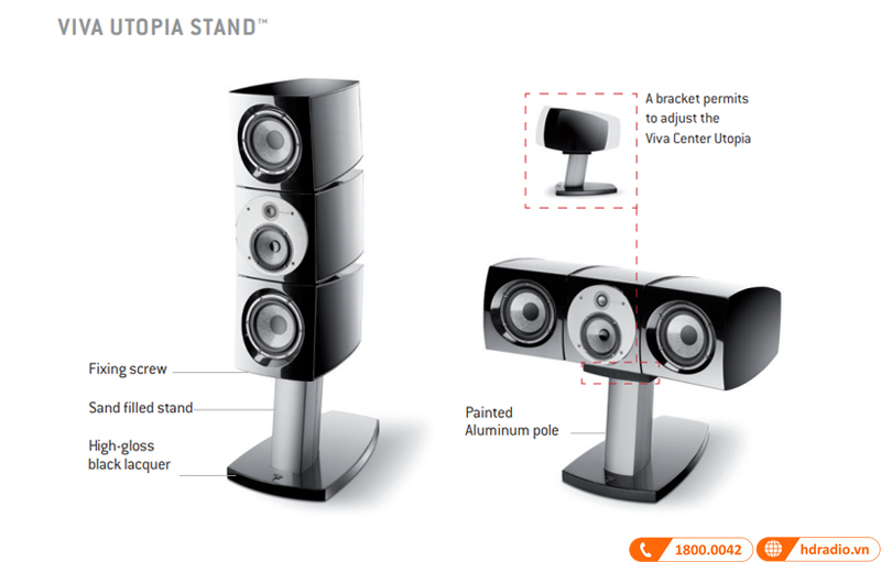 Chân loa Focal Stand Viva Utopia Colour Evo
