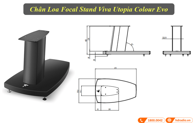 Chân loa Focal Stand Viva Utopia Colour Evo