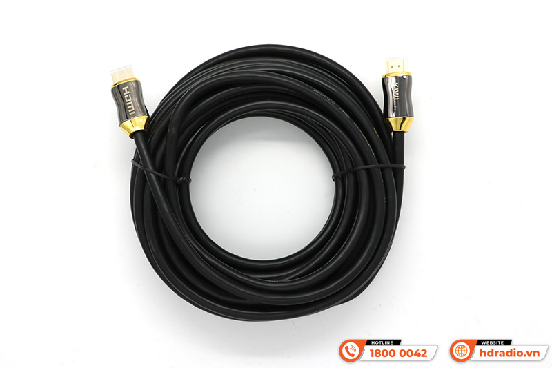 Dây HDMI Kiwi 2.0 KW-HD2FG/3M bọc lụa dài 3m đầu mạ vàng 24K Dây HDMI Kiwi 2.0 KW-HD2FG/3M bọc lụa dài 3m đầu mạ vàng 24K