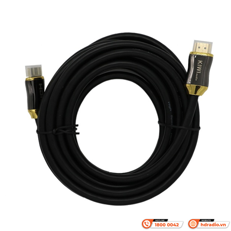 Dây HDMI Kiwi 2.0 KW-HD2/2M bọc lụa dài 2m đầu mạ vàng 24K