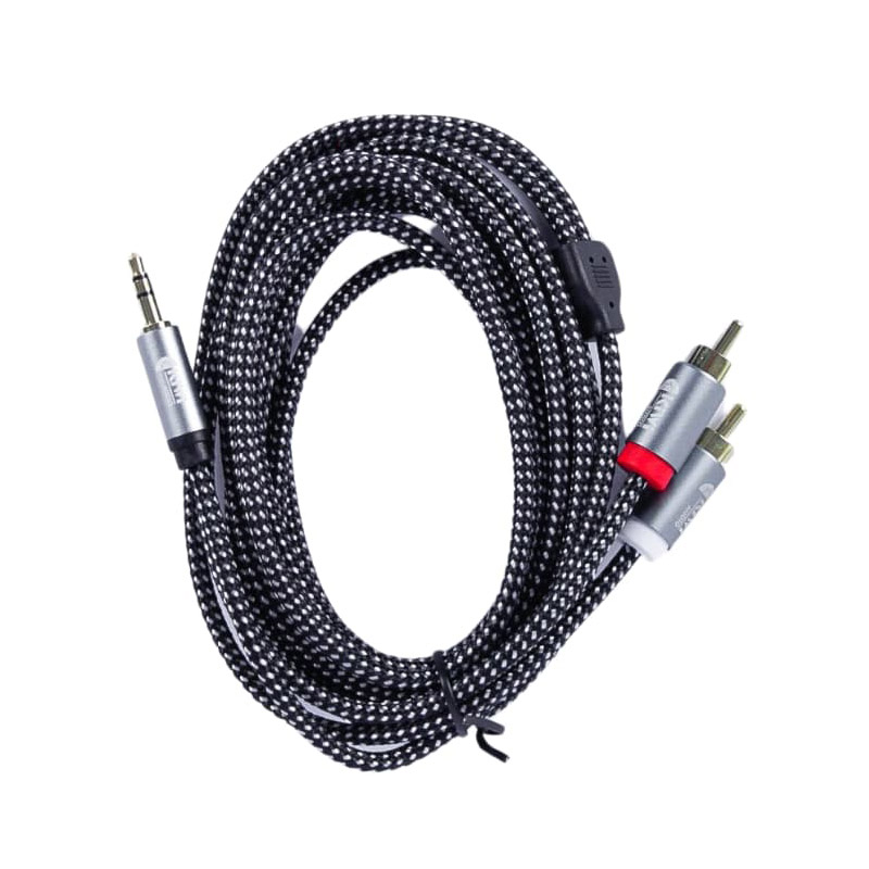 Dây Tín Hiệu Kiwi KW-AV002 (1 đầu 3.5mm ra 2 đầu AV) Độ dài 1,5 mét, Độ dài 3 mét, Độ dài 5 mét
