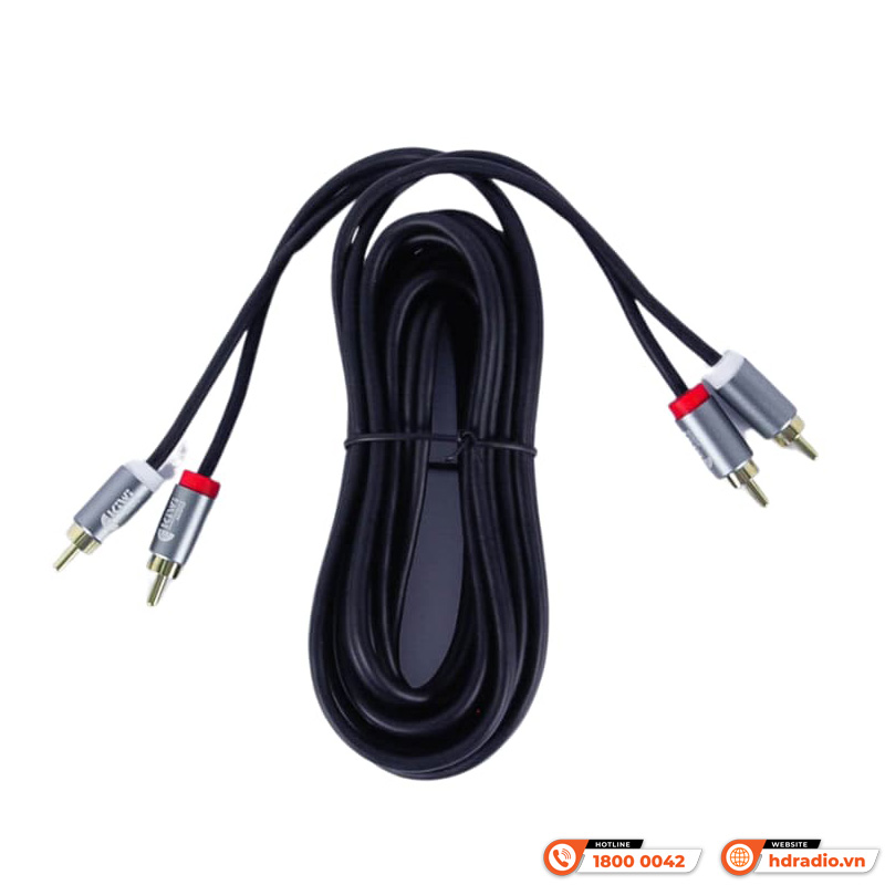 Dây Tín Hiệu Kiwi KW-AV003 (2 đầu AV ra 2 đầu AV) Độ dài 1,5 mét, Độ dài 3 mét-2