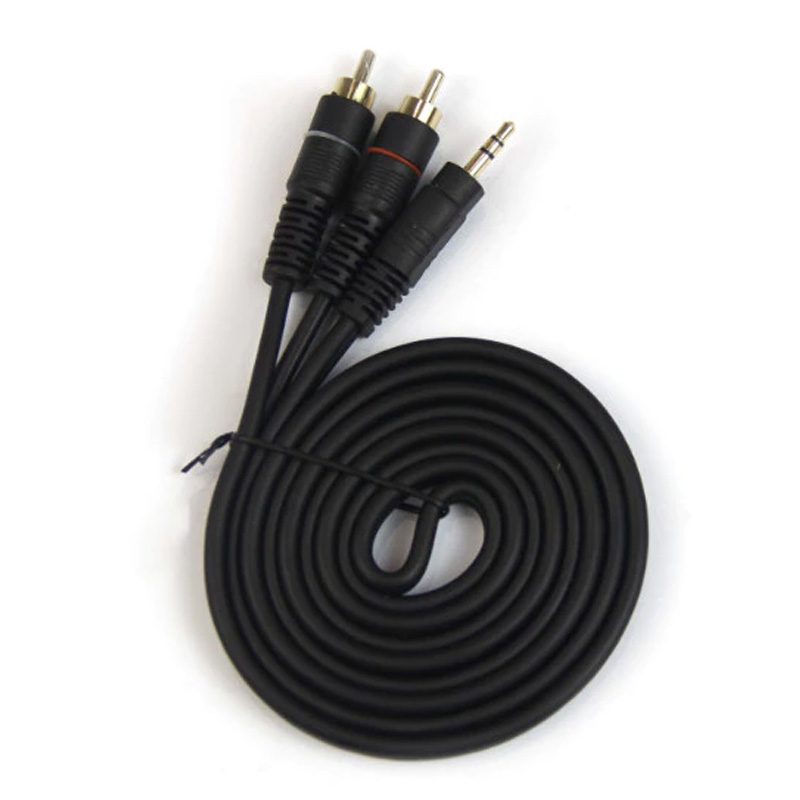 Dây 3.5mm ra 2AV Kiwi AV1.5/ AV3 bằng đồng dài 1.5m, 3m