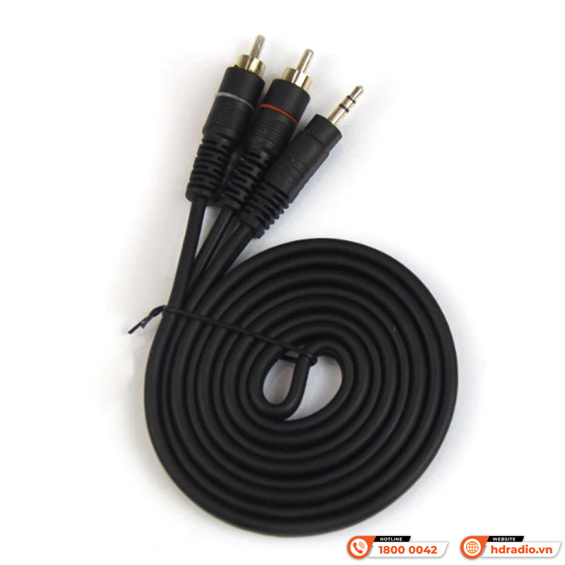 Dây 3.5mm ra 2AV Kiwi AV1.5/AV3 bằng đồng