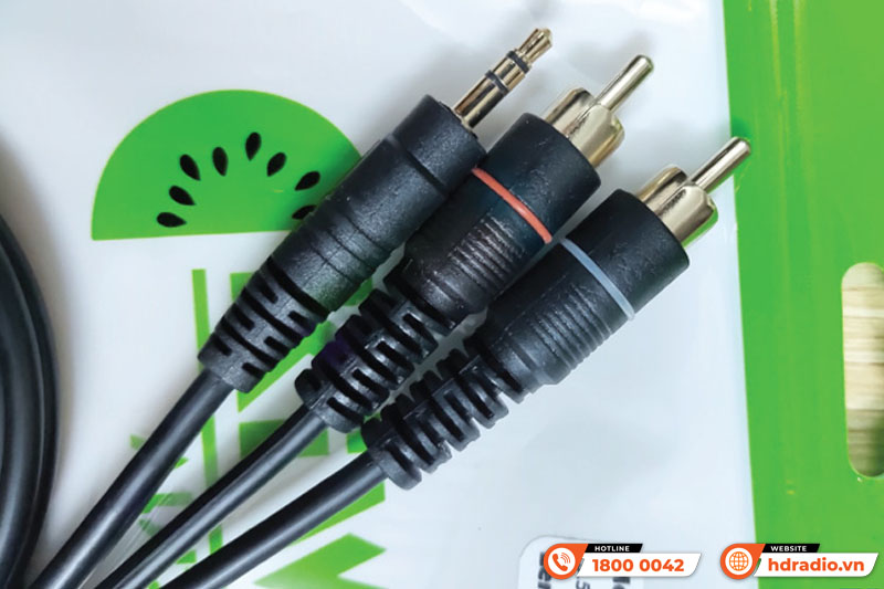 Dây 3.5mm ra 2AV Kiwi AV1.5/AV3 bằng đồng