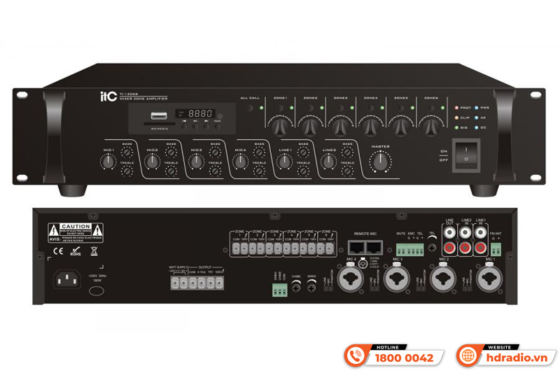 Amply 6 vùng ITC TI-3506S