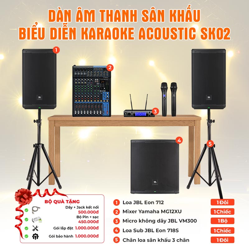 Dàn Âm Thanh Sân Khấu Biểu Diễn Karaoke Acoustic SK02