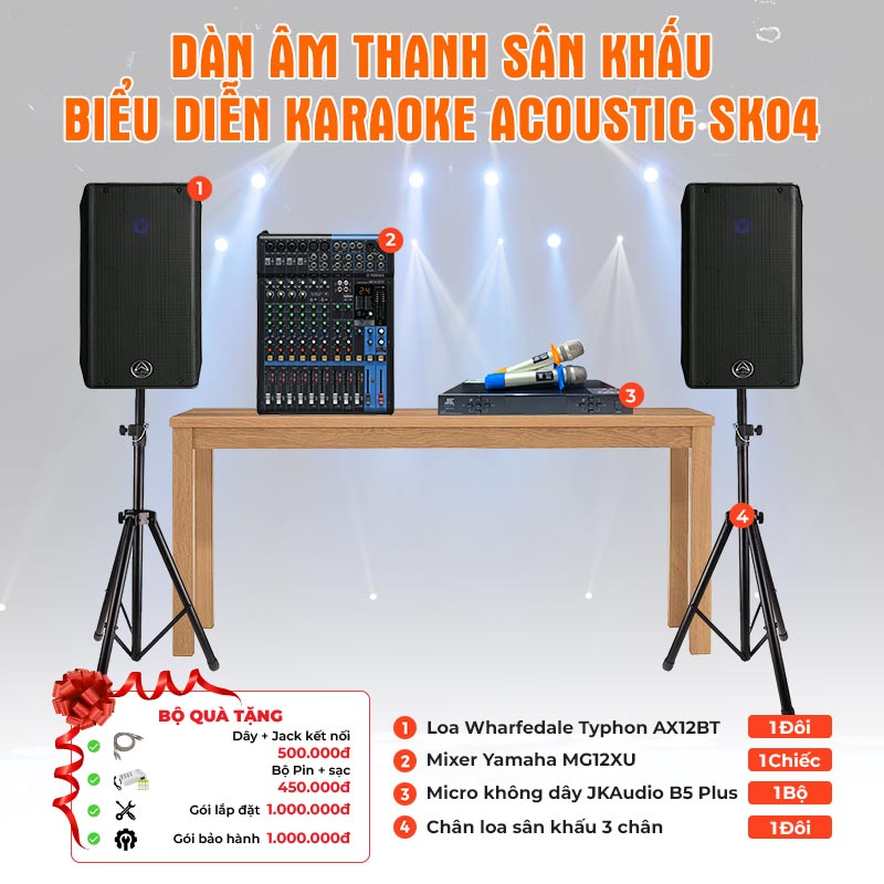 Dàn Âm Thanh Sân Khấu Biểu Diễn Karaoke Acoustic SK04