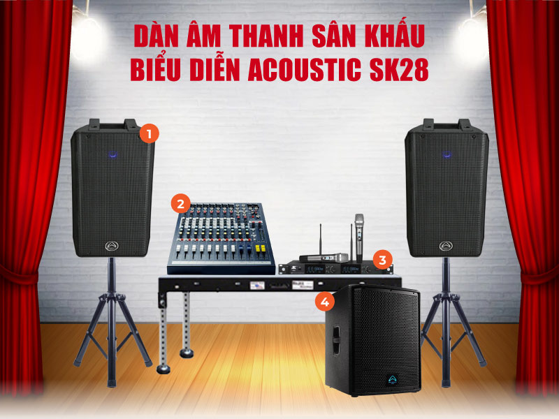 Dàn âm thanh sân khấu biểu diễn Acoustic SK28