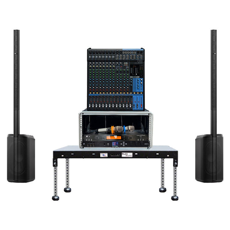 Dàn âm thanh sân khấu biểu diễn Column Array SK16 (Bose L1 Pro16, Yamaha MG16XU, JKAudio B9, X6000 Plus, Tủ Rack ABS 4U)