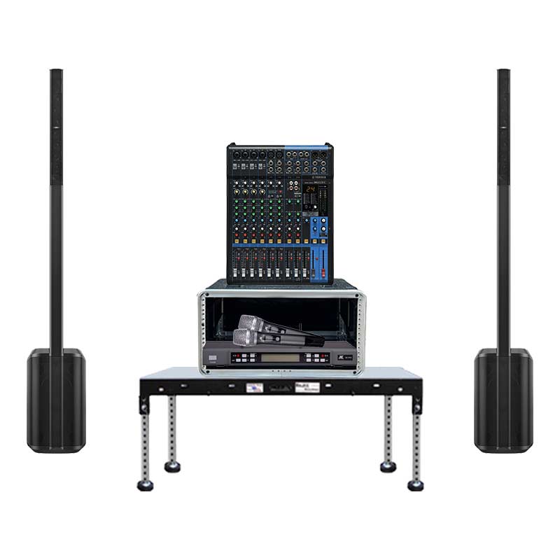 Dàn âm thanh sân khấu biểu diễn Column Array SK13 (Bose L1 Pro 8, Yamaha MG12XU, JKAudio B5 Pro, Tủ Rack ABS 4U)