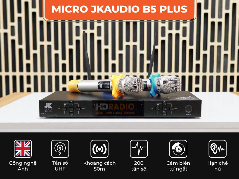 Dàn âm thanh sân khấu biểu diễn Column Array SK14-micro không dây JKAudio B5 Plus