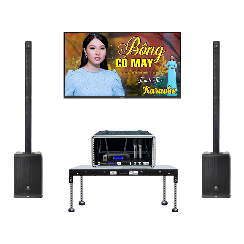 Dàn karaoke Column Array SK18 (JBL PRX One, KX180A, VM200, Tủ Rack ABS 4U)