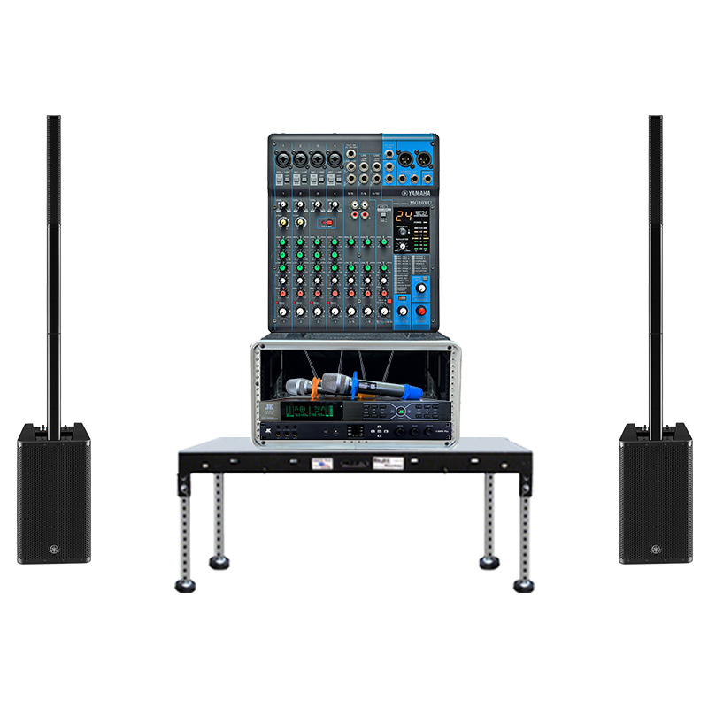 Dàn âm thanh sân khấu biểu diễn Column Array SK20 (Yamaha Stagepas 1K, Yamaha MG10XU, JKaudio X6000 Plus, B3 Plus, Tủ Rack ABS 4U)