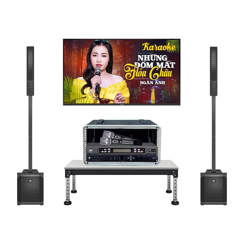 Dàn karaoke Column Array SK21 (Electro-Voice Evolve 30M, JKaudio X6000 Plus, B5 Pro, Tủ Rack ABS 4U)