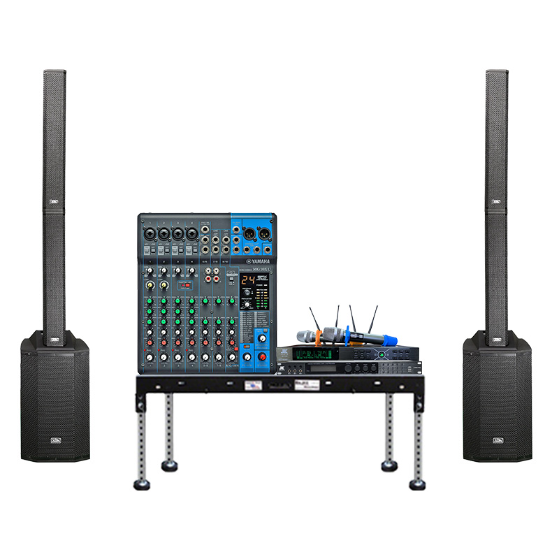 Dàn âm thanh sân khấu biểu diễn Column Array SK25 (Soundking Artos 1000, Yamaha MG10XU, JKaudio X3000 Pro, B3 Plus)