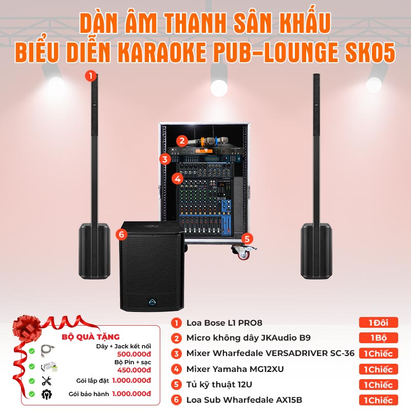 Dàn âm thanh sân khấu biểu diễn karaoke PUB-LOUNGE SK05