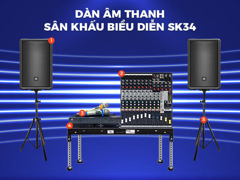 Dàn Âm Thanh Sân Khấu Biểu Diễn SK34
