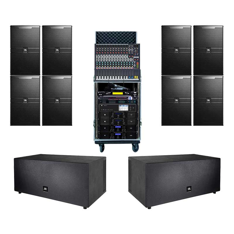 Dàn âm thanh sân khấu biểu diễn PUB-LOUNGE SK37 (JBL KP4012G2, Sub JBL KP25S, JKAudio H4800, JKAudio H2800, JKAudio X9900 pro, Wharfedale VERSADRIVER SC-36, Soundcraft EPM12, JKAudio K800, KIWI S803, Tủ Rack 16U)