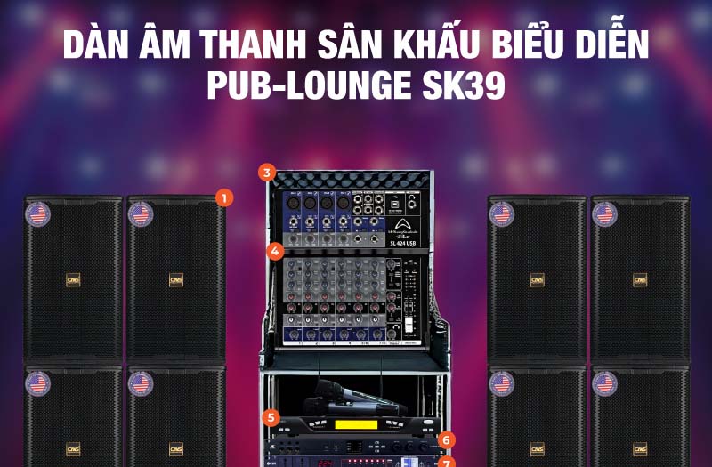 Dàn âm thanh sân khấu biểu diễn PUB-LOUNGE SK39