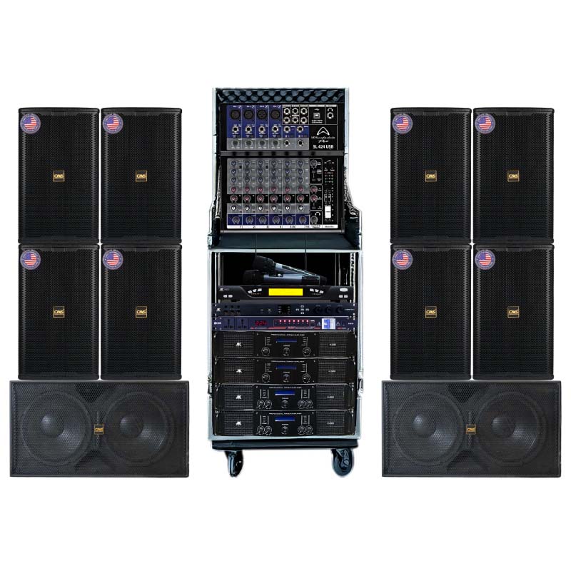 Dàn âm thanh sân khấu biểu diễn PUB-LOUNGE SK39 (CAVS AF12 plus, CAVS SKD715, JKAudio H4800, JKAudio H2800, Wharfedale SL424USB, JKaudio K800, JKaudio X6000 Plus, Tủ Rack 16U, KIWI S803A)