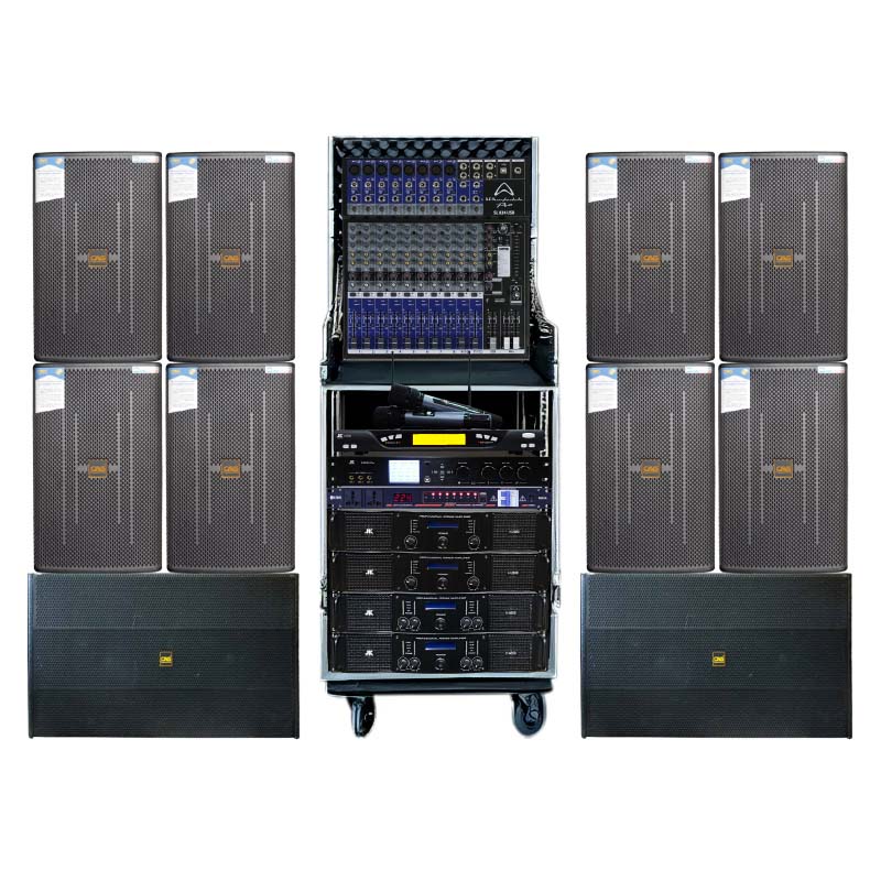 Dàn âm thanh sân khấu biểu diễn PUB-LOUNGE SK40 (CAVS XB12 Plus, Sub CAVS SKD718, JKAudio H4800, JKAudio H2800, Wharfedale SL824USB, JKaudio X9000 Pro, JKaudio K800, Tủ Rack 16U, KIWI S803A)