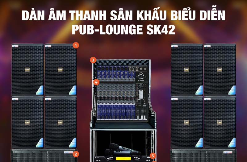 Dàn âm thanh sân khấu biểu diễn BAR-PUB SK42