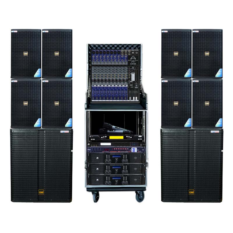 Dàn âm thanh sân khấu biểu diễn BAR-PUB SK42 (CAVS KT12 Pro, CAVS SKD718, JKAudio H4800, Wharfedale SL824USB, JKaudio X3000 Pro, JKAudio K800, Tủ Jack 16U, KIWI S803A)